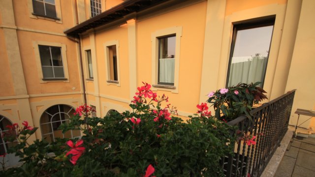 Vista esterna B&B Lisander al tramonto